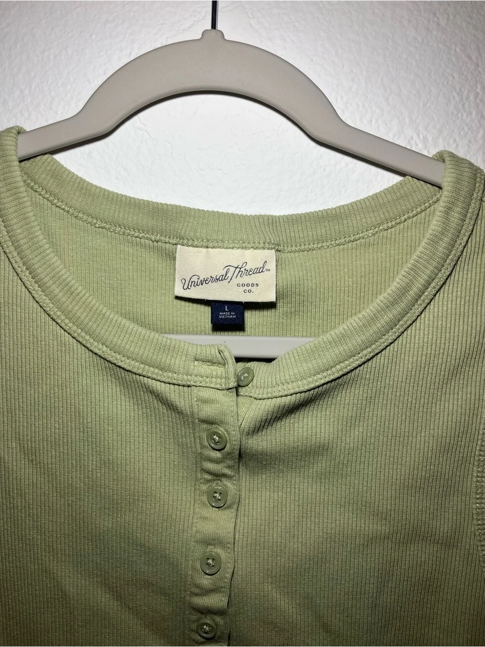 Universal Thread Henley Tank Sage Green - Picture 2 of 6